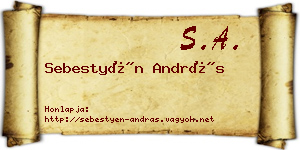 Sebestyén András névjegykártya