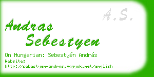 andras sebestyen business card