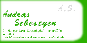 andras sebestyen business card